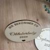 Generic Pregnancy Announcement Wooden Disc, We’re Expecting a 2026 or 2027 Baby, 10 cm Diameter, Birth 2026 (March Baby 2027) view 3