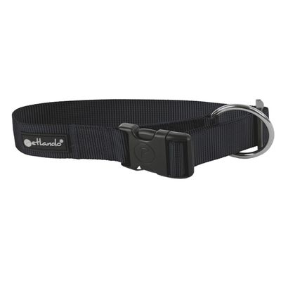 Petlando Adjustable Dog Collar, Black, S