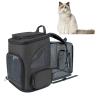 TIKATARER Expandable Cat Backpack Carrier for Small Dogs and Medium Cats up to 18 lb, Folding Pet Backpack, Black view 4