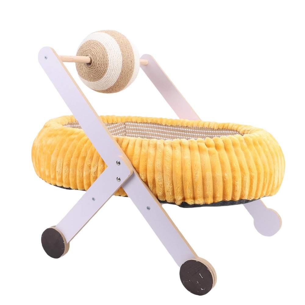 Hamwesh Cat Scratching Board with Bed and Scratching Ball, Compact Design