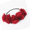 Red Fabric Rose Headband for Hair, Elegant S view 2