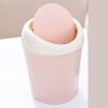 Taidda Mini Plastic Desktop Trash Can with Swing Lid, White (PINK) view 4