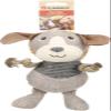 Dog Toy - Libar Brown - Durable Fabric with Squeaker - 22x8.5x27cm view 1