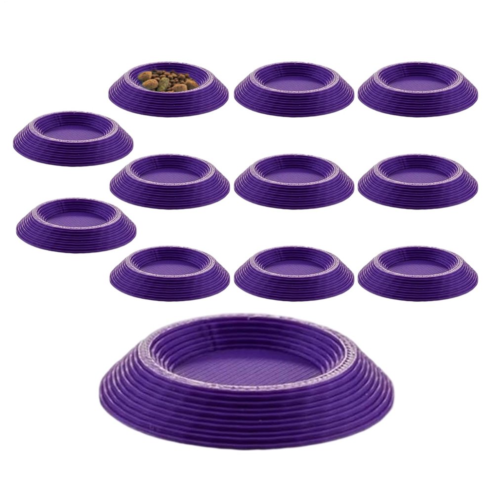 Qiaonan 12-Pack Feeding and Water Bowls for Crested Geckos