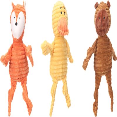 Dog Toy - FAFA Animals Multicolor - Soft Plush with Squeaker - Assorted for Dogs - 27x8x33cm