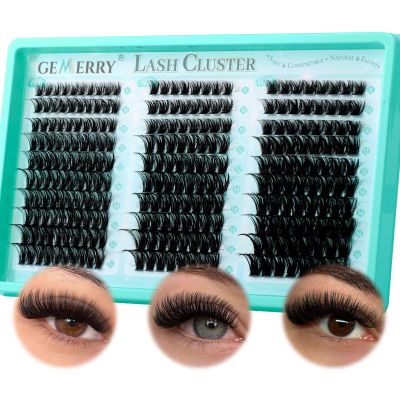GEMERRY Lash Extensions 60D/80D/100D Lash Clusters, 8–16 mm