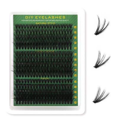 MOTIBACK 300-Piece Cluster Lashes, 30D/40D/50D, 10–16 mm, D Curl