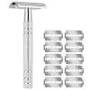 AOOWU Women's Safety Razor with 10 Replacement Blades, Non-Slip Metal Handle view 1