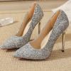 Women's Glitter Pumps, Wedding Shoes, High Heels, Pointed Stiletto Dress Shoes view 3