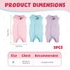 3-Piece Cat Bodysuit Set for Post-Op view 2