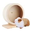 Acouto Wooden Hamster House and Quiet Exercise Wheel for Small Pets, M, 25.5 cm (10.04 in) Diameter view 2