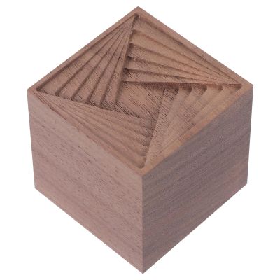ibasenice Aromatherapy Diffuser Cube for Essential Oils, Decorative Brown Wood