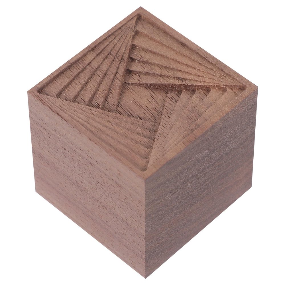 ibasenice Aromatherapy Diffuser Cube for Essential Oils, Decorative Brown Wood