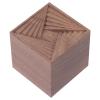 ibasenice Aromatherapy Diffuser Cube for Essential Oils, Decorative Brown Wood view 1