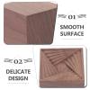 ibasenice Aromatherapy Diffuser Cube for Essential Oils, Decorative Brown Wood view 3