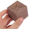 ibasenice Aromatherapy Diffuser Cube for Essential Oils, Decorative Brown Wood view 4