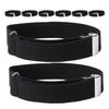 Abaodam 4 Pairs Adjustable Elastic Sleeve Garters, Black Stretch Material, for Women and Men view 1