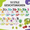 10-Piece Face Mask Set for Women & Teens, Hydrating Sheet Masks view 2