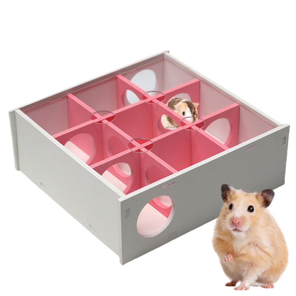 Wooden Hamster Maze with 9 Chambers