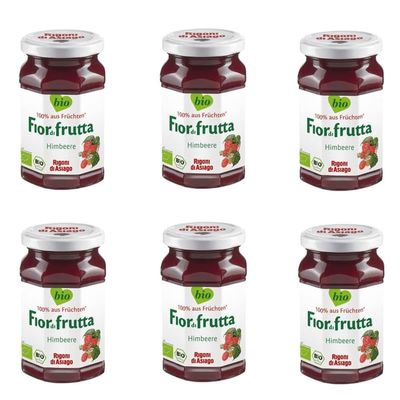 Rigoni di Asiago Fiordifrutta Organic Raspberry Fruit Spread, 6 x 250 g