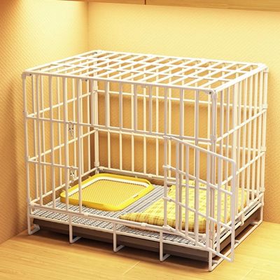 Generic Medium Dog Crate, Foldable Metal Outdoor Kennel with Pull-Out Toilet, Easy to Clean, for Small and Medium Dogs and Cats, Durable and Portable