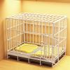Generic Medium Dog Crate, Foldable Metal Outdoor Kennel with Pull-Out Toilet, Easy to Clean, for Small and Medium Dogs and Cats, Durable and Portable view 1