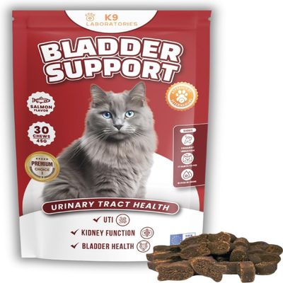 Bladder Support Supplement for Cats – Snacks for Cystitis & Struvite – Urinary Tract Support – 30 Pieces