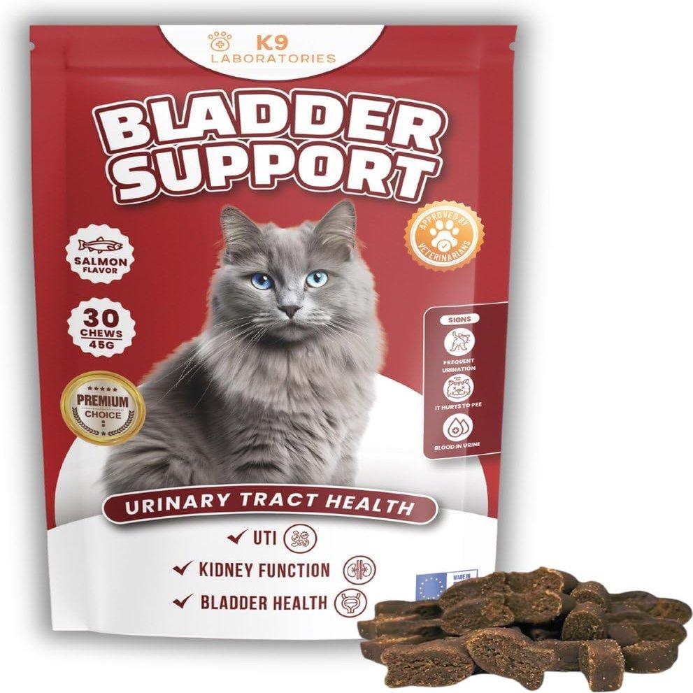 Bladder Support Supplement for Cats – Snacks for Cystitis & Struvite – Urinary Tract Support – 30 Pieces