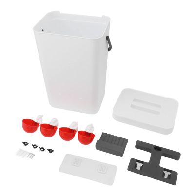 Automatic Chicken Waterer-Feeder Set, 12 L, Portable Poultry Water Dispenser