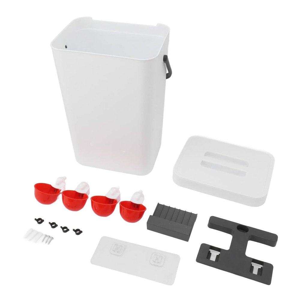Automatic Chicken Waterer-Feeder Set, 12 L, Portable Poultry Water Dispenser