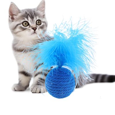 Uonguon Cat Toy Ball with Feather