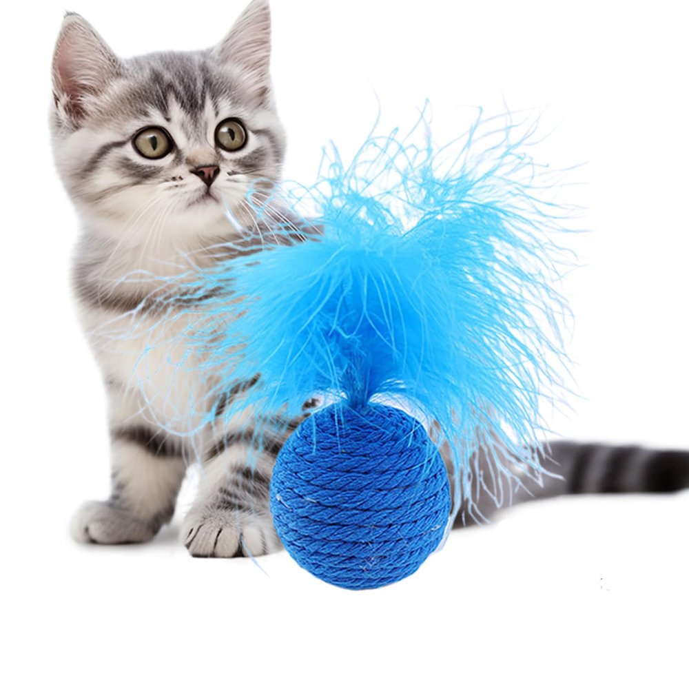 Uonguon Cat Toy Ball with Feather