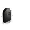 Pet Cat and Small Dog Door with Magnetic Flap for Curved Wooden Doors, ABS Plastic, Black view 3