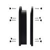 Pet Cat and Small Dog Door with Magnetic Flap for Curved Wooden Doors, ABS Plastic, Black view 4