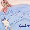 Kinetora Personalized Baby Blanket with Name, Cotton, 100 x 80 cm, 22 Colors view 1