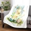 Spring Easter Cicada Blanket, 60 x 80 in, Mason Jar Eggs, Warm Fluffy Flannel Throw view 2