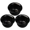 Artibetter 3-Piece Men's Shaving Bowl Set, Black Plastic, Compact with Sturdy Base view 1