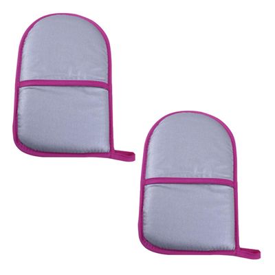 Milisten Cotton Heat-Resistant Ironing Gloves with Hanging Loops, 2-Pack