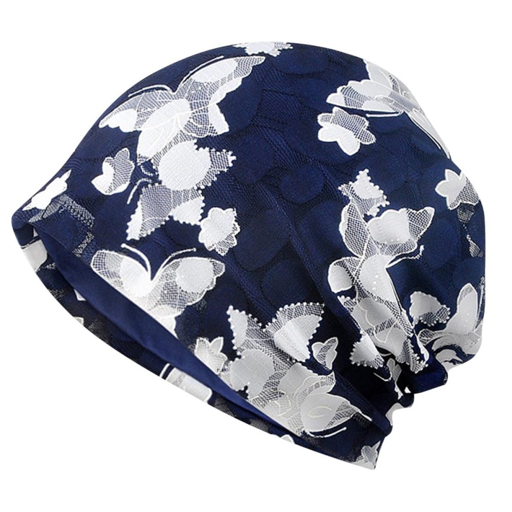HOMSFOU Breathable Maternity Lace Cap, Navy Blue