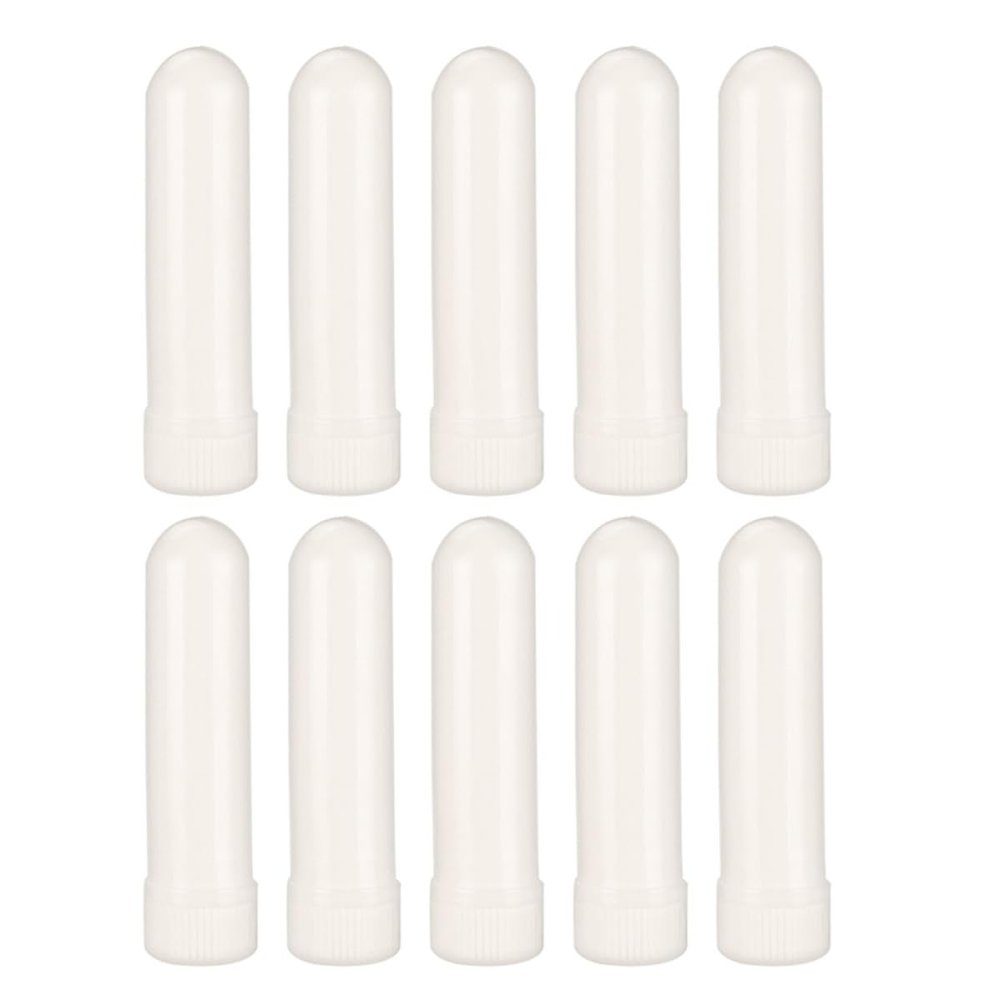 HOMSFOU Refillable White Aromatherapy Nasal Inhaler Tubes