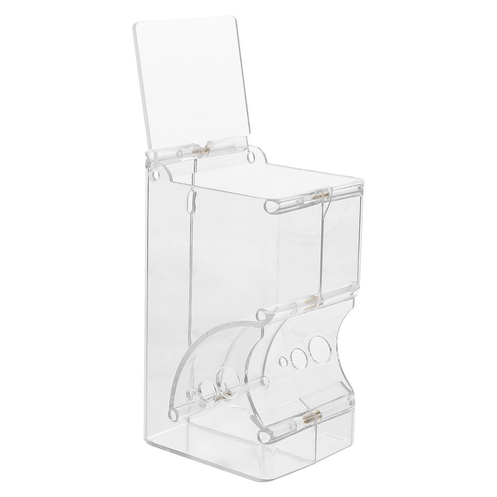 HOMSFOU Automatic Acrylic Feeder with Tilt Protection for Hamsters and Small Pets