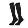 Graduated Compression Socks with Zipper, Black, L-XL view 1