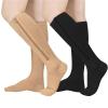 Graduated Compression Socks with Zipper, Black, L-XL view 2