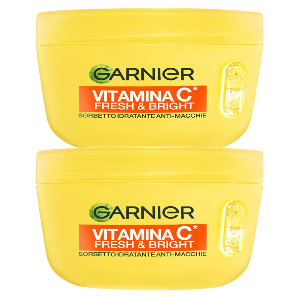 Garnier Vitamin C Fresh & Bright Sorbet Face Cream, Moisturizing, Anti-Spot, with Niacinamide and Vitamin C
