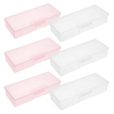 VICASKY 6-Piece Transparent Nail Tool Storage Organizer, 19 cm