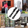 TOYANDONA Adjustable Metal TV Anti-Tip Strap with Wall Anchor, Black view 3