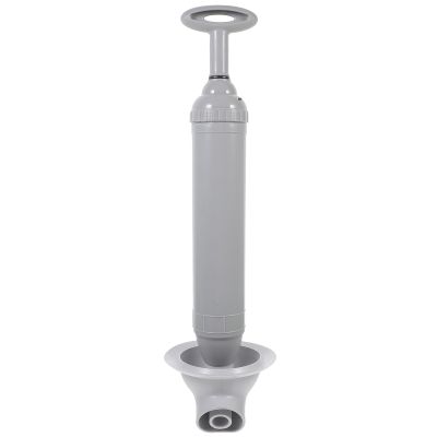 Amosfun Powerful Toilet Plunger with Ergonomic Handle and Curved Silicone Head, Gray