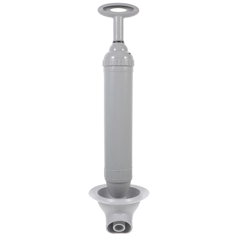 Amosfun Powerful Toilet Plunger with Ergonomic Handle and Curved Silicone Head, Gray