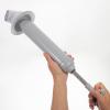 Amosfun Powerful Toilet Plunger with Ergonomic Handle and Curved Silicone Head, Gray view 4