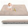 RxueSug 2 cm Thick Baby Crawling Mat, 150 x 180 cm, Light Brown view 1